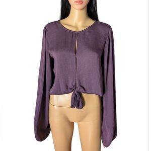 Don't Ask Why Deep Purple Blouse One Size